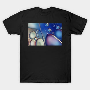 Midnight Blue Bubble Abstract T-Shirt